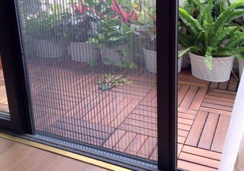 Cửa lưới xếp xích không ray hệ WB